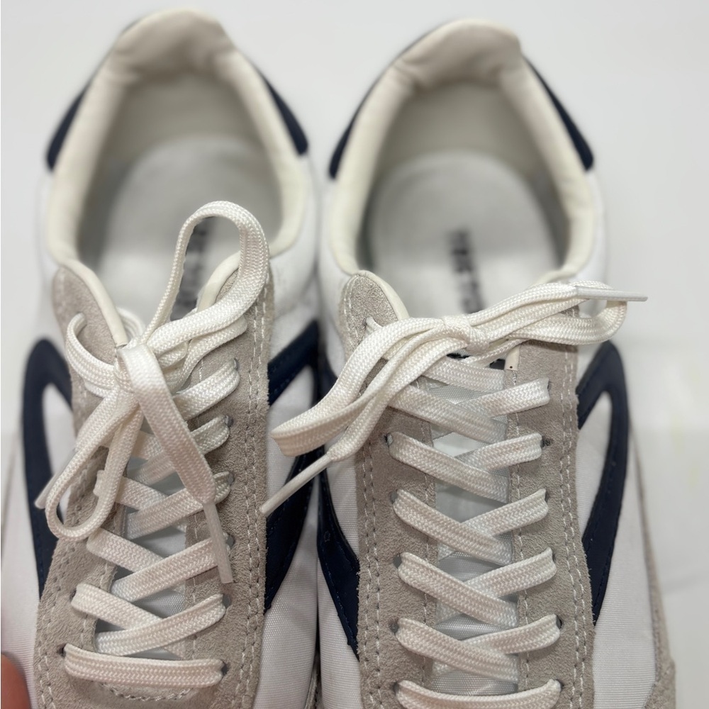 Tretorn Nylite Sneakers Women’s 8 White Gray Suede Leather Casual Retro Trainer - Picture 12 of 14